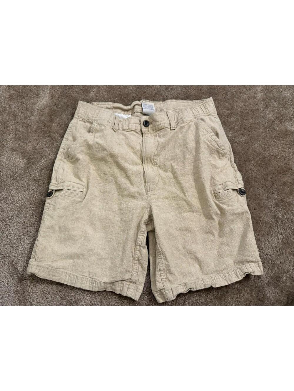 St Johns Bay Shorts Mens Size 34 Khaki Classic Relaxed Fit Cargo